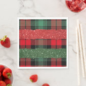 Plaid and Glitter Paper Napkin Servet (Insitu)