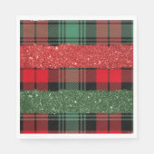 Plaid and Glitter Paper Napkin Servet (Voorkant)