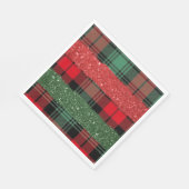 Plaid and Glitter Paper Napkin Servet (Hoek)