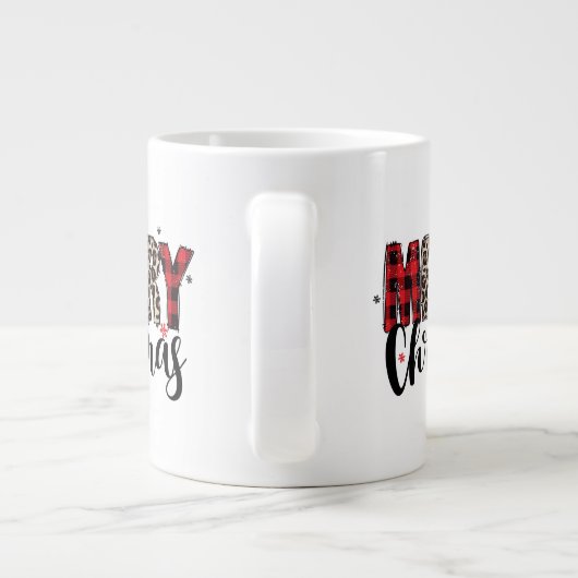 Plaid Animal Print Specialty Mug Grote Koffiekop (Achterkant)