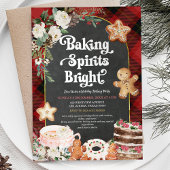 Plaid Baking Spirits Bright Christmas Baking Party Kaart