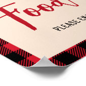 Plaid Beer Cub Lumberjack Baby shower Voedsel Poster (Hoek)