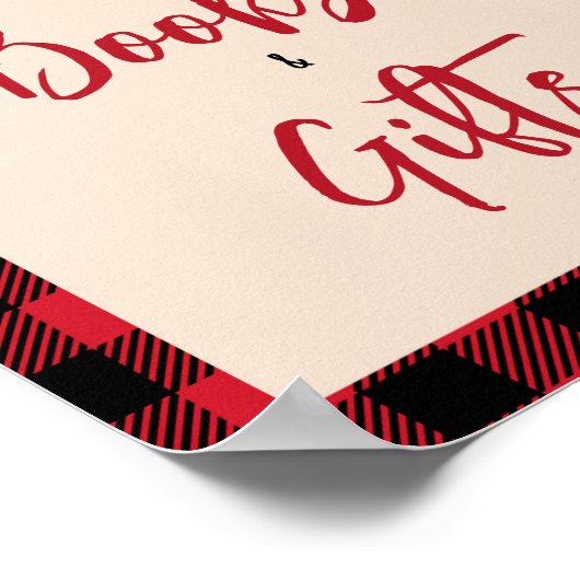 Plaid Beer Cub Lumberjack Boeken en geschenken Poster (Hoek)