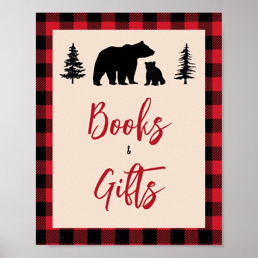 Plaid Beer Cub Lumberjack Boeken en geschenken Poster (Voorkant)