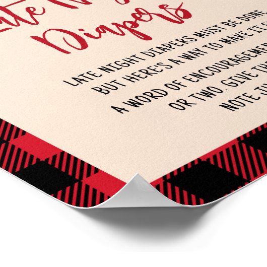 Plaid Beer Cub Lumberjack Late Night Luiers Poster (Hoek)