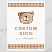 Plaid Beer Custom Sign (Voorkant)