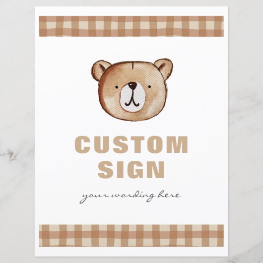 Plaid Beer Custom Sign (Voorkant)