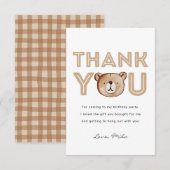 Plaid Beer Verjaardag Bedankt Card (Voorkant / Achterkant)