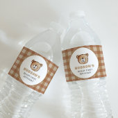 Plaid Beer Verjaardag Water Bottle Label Waterfles Etiket