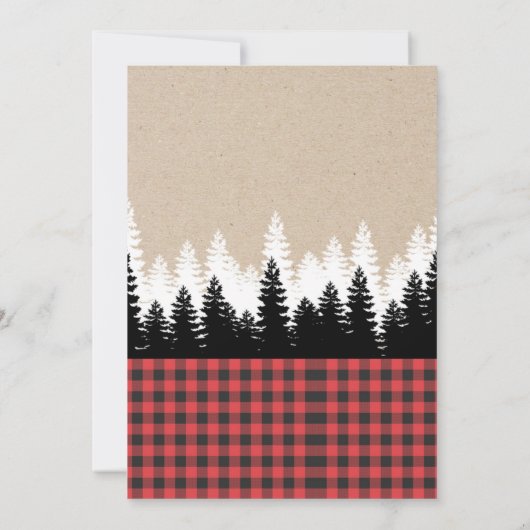 Plaid Beren 1e Verjaardagsfeestuitnodiging Kaart (Achterkant)