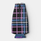 Plaid Beverage Cooler – Blue & Lavender Checkered (Achterkant)
