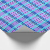 plaid blauw cadeaupapier (Hoek)