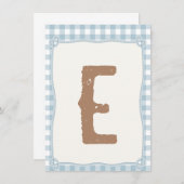 Plaid Blauw Eerste Rodeo Kinderstoel Vlag E Kaart (Voorkant / Achterkant)