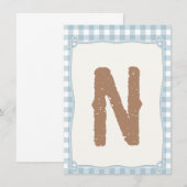 Plaid Blauw Eerste Rodeo Kinderstoel Vlag N Kaart (Voorkant / Achterkant)