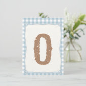 Plaid Blauw Eerste Rodeo Kinderstoel Vlag O Kaart (Staand voorkant)