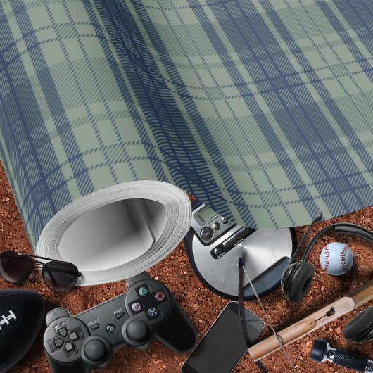 Plaid-blauw groen-mannelijk inpakpapier