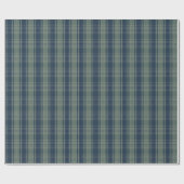 Plaid-blauw groen-mannelijk inpakpapier (Vlak)
