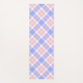 Plaid Blauw Roze Geel Yogamat (Voorkant)