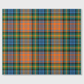 Plaid Blauw Sinaasappel Groene Clan Murray Tartan Cadeaupapier (Vlak)
