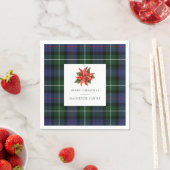Plaid Bloemen Rustiek Botanische Kerst Tartan Servet (Insitu)