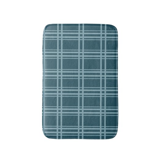 Plaid Blue Badmat (Voorkant Verticaal)