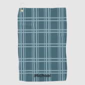 Plaid Blue Golfhanddoek (Voorkant)