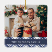 Plaid Blue Ornament (Achterkant)