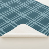 Plaid Blue Sherpa Deken (3/4)