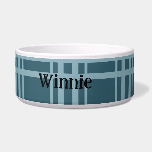 Plaid Blue Voerbakje (Voorkant)