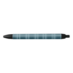 Plaid Blue Zwarte Inkt Pen