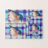 Plaid Bluebird Puzzel (Horizontaal)