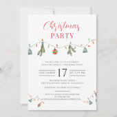 Plaid Boho Chic Kerst Feest Kaart (Voorkant)