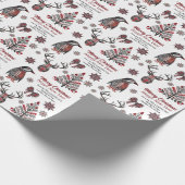 Plaid Boho Kerst Afbeeldingen Cadeaupapier (Hoek)