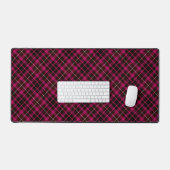 Plaid Bold Pattern  Tartan Zwart Hot Pink Bureaumat (Keyboard & Muis)