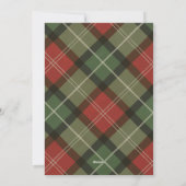 Plaid Border Christmas and New Year Photo Card Feestdagenkaart (Achterkant)