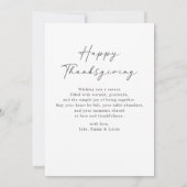 Plaid Border Modern Thanksgiving Photo Card Kaart (Achterkant)