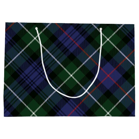 Plaid Botanische Bloemen Rustiek Kerst Tartan Groot Cadeauzakje (Achterkant)