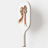 Plaid Bow Nostalgische gepersonaliseerde Picklebal Pickleball Paddle (Links)