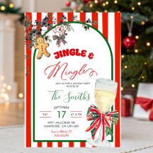 Plaid Bow Preppy Jingle and Mingle Christmas Party