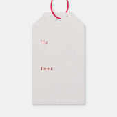 Plaid Bows Bells Retro Kerstmis Cadeaulabel (Achterkant)