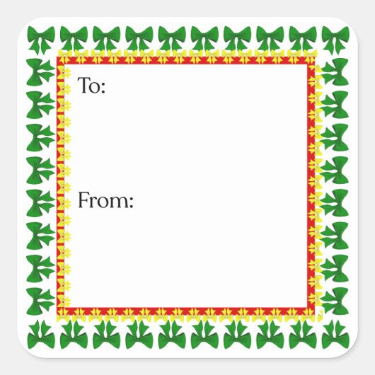 Plaid Bows Sticker (Voorkant)