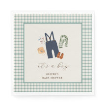  Plaid Boy Kleding Baby shower Welkom