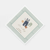  Plaid Boy Kleding Baby shower Welkom Servet (Hoek)
