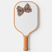 Plaid bruin boog preppy pickleball paddle (Achterkant)