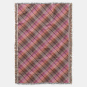 Plaid. Bruine roze vlecht. Deken (Voorkant Verticaal)