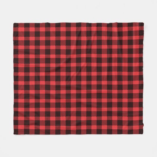 Plaid Buffalo Check Fleece Deken (Voorkant (Horizontaal))