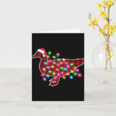 Plaid Buffalo Duck Christmas Pajamas Xmas Lights F Kaart (Gele Bloem)