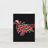 Plaid Buffalo Duck Christmas Pajamas Xmas Lights F Kaart (Voorkant)