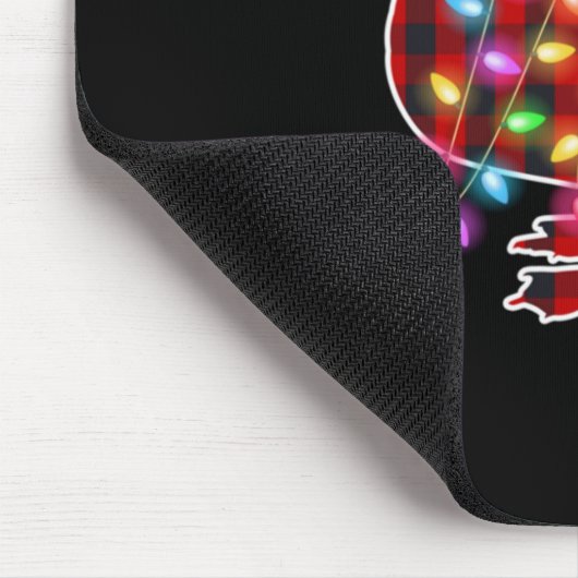 Plaid Buffalo Duck Christmas Pajamas Xmas Lights F Muismat (Hoek)