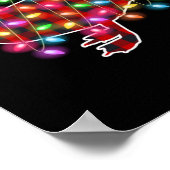 Plaid Buffalo Duck Christmas Pajamas Xmas Lights F Poster (Hoek)